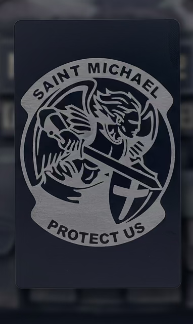 St. Michael Protect Us - Laser Engraved Miranda Card