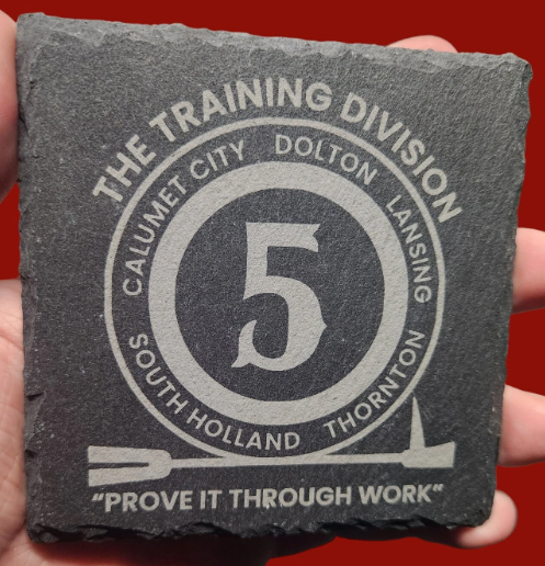 Custom Laser Engraved Slate Coasters (4-Pack)